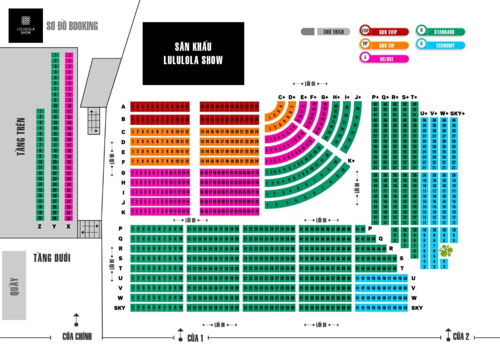 Sơ đồ chỗ ngồi Lululola nghe nhạc Đà Lạt